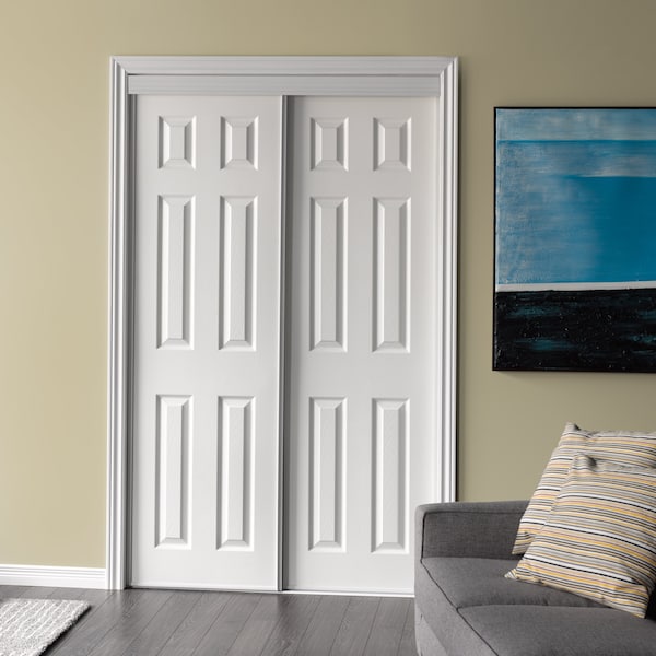 72 In. X 80 1/2 In. Bypass 6-Panel Closet Door